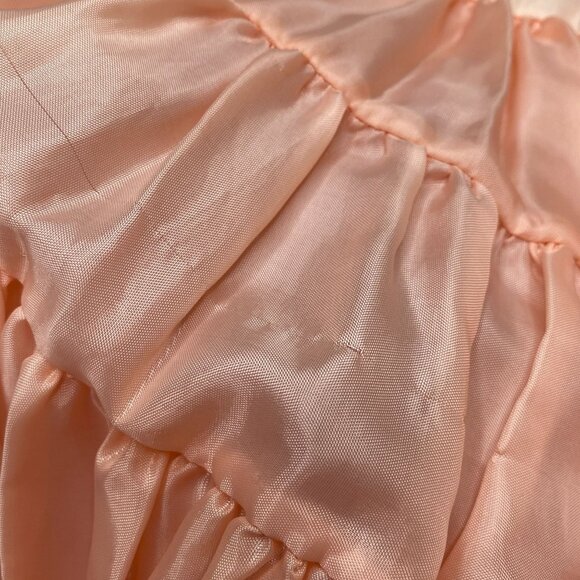 VTG Pastel rainbow square Dance crinoline skirt size small med peach 90s - Picture 4 of 9